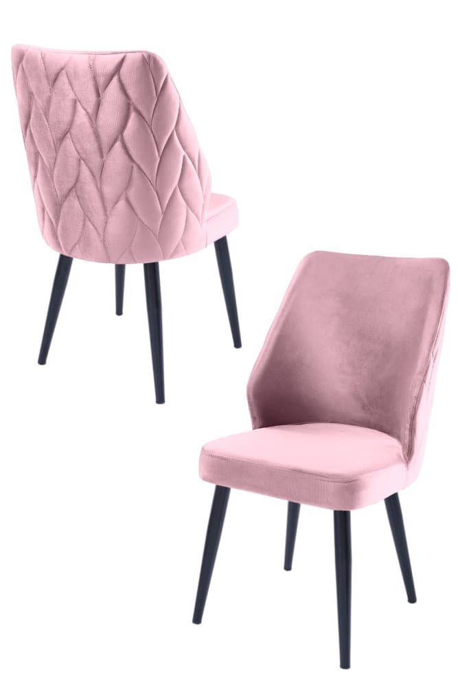 Súprava stoličiek (4 kusy) Pufi - Lilac, Black