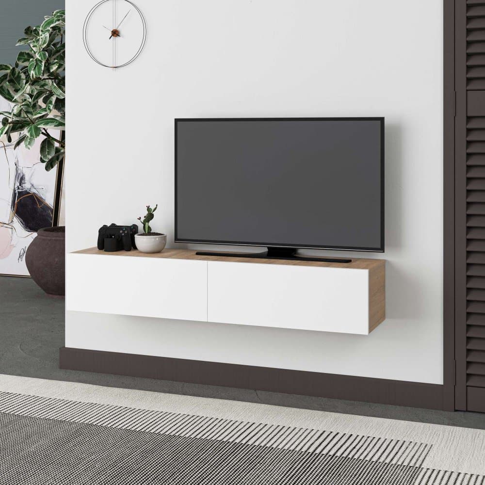 TV stolík Francy 135 - Sapphire Oak, White 1