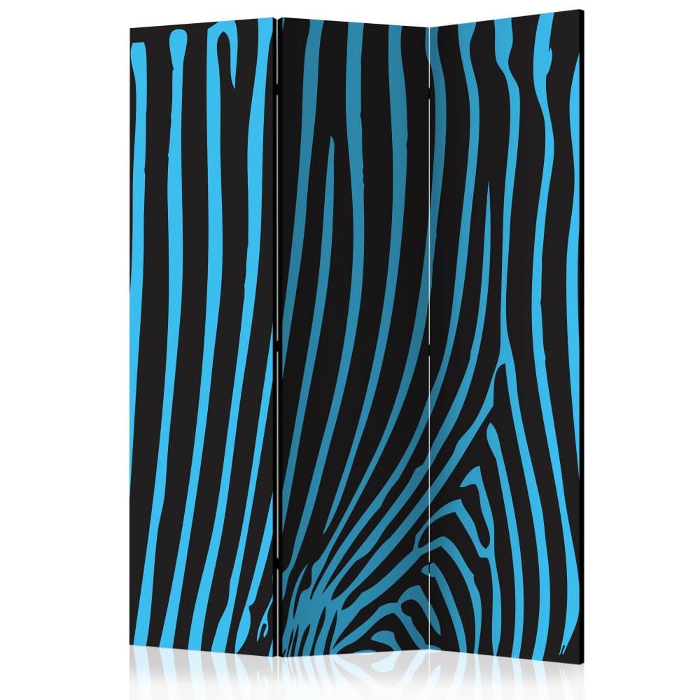 Paraván Zebra pattern (turquoise) Dekorhome 1
