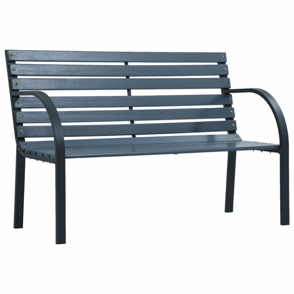 Záhradná lavička 120 cm sivá 1