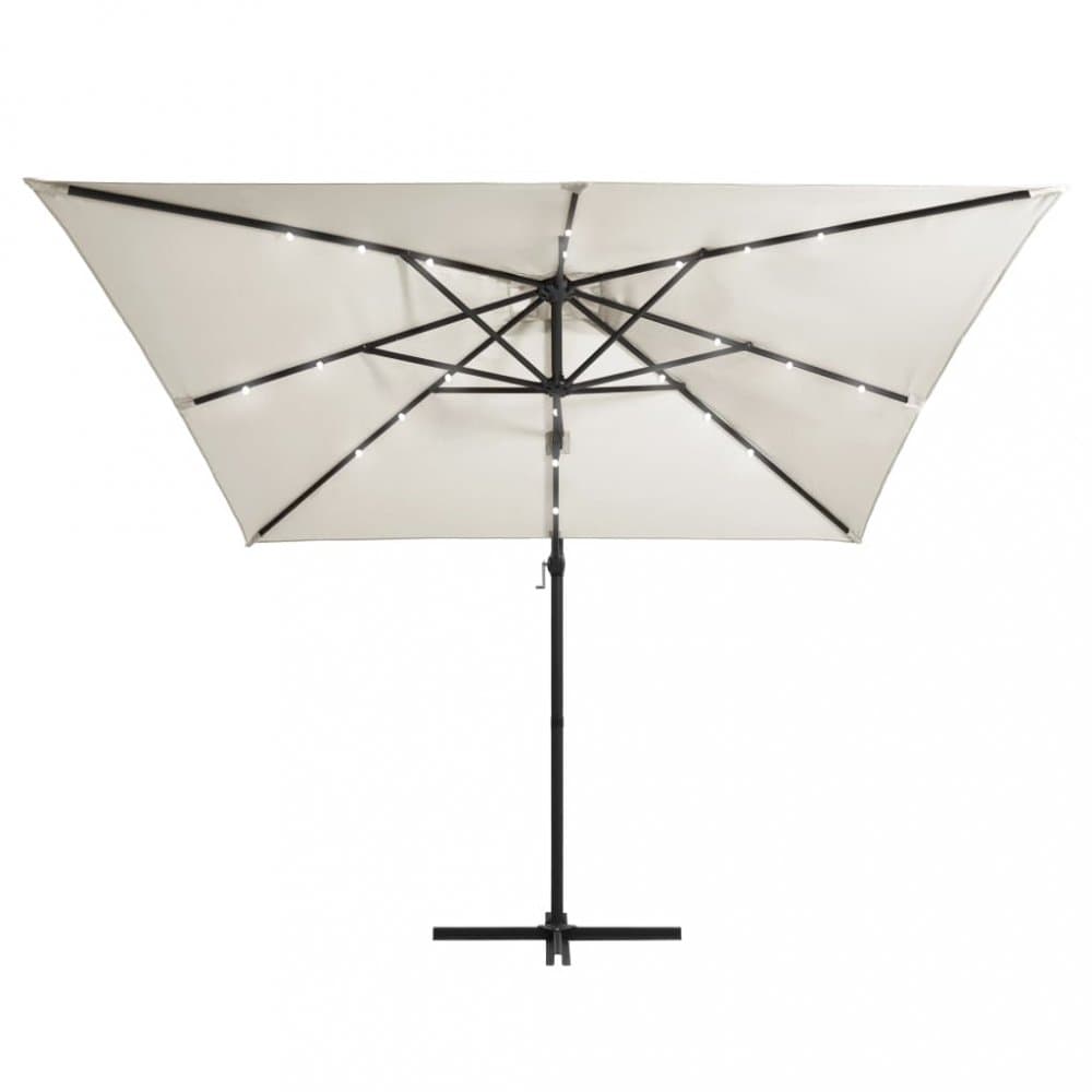Konzolový slnečník s LED svetlami 250x250 cm Dekorhome 1