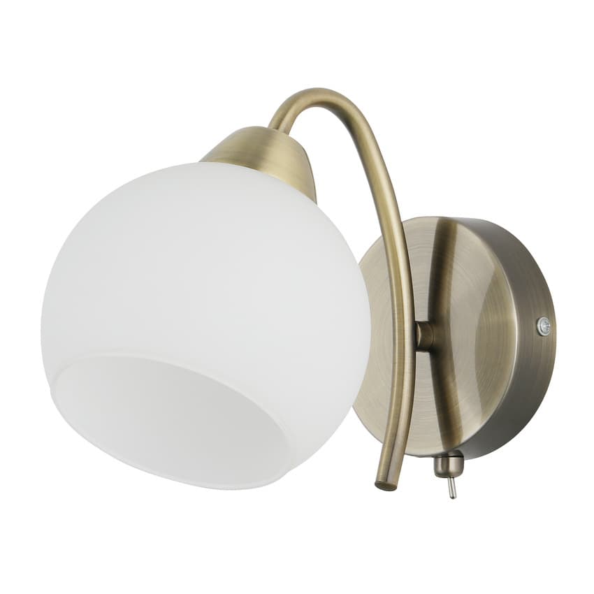 Nástenná lampa NESTOR Patina 1x40W E27 biele tienidlo 1