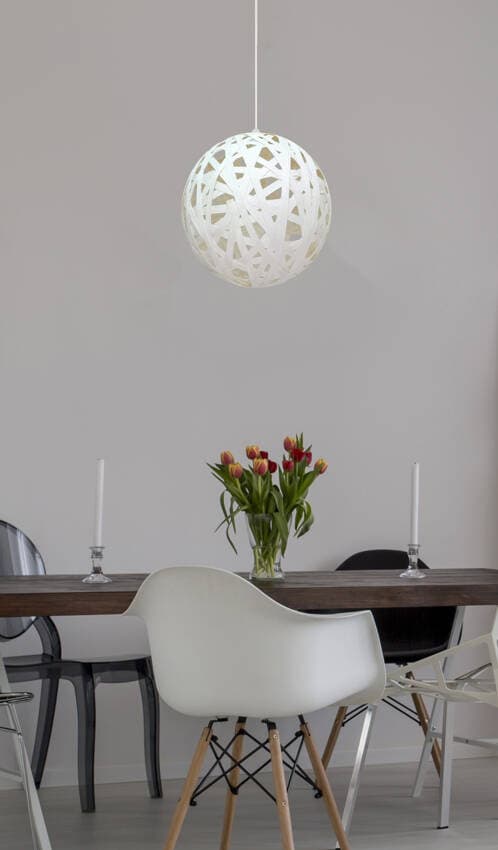 Závesná stropná lampa 1X60W E27 biela FRIDA