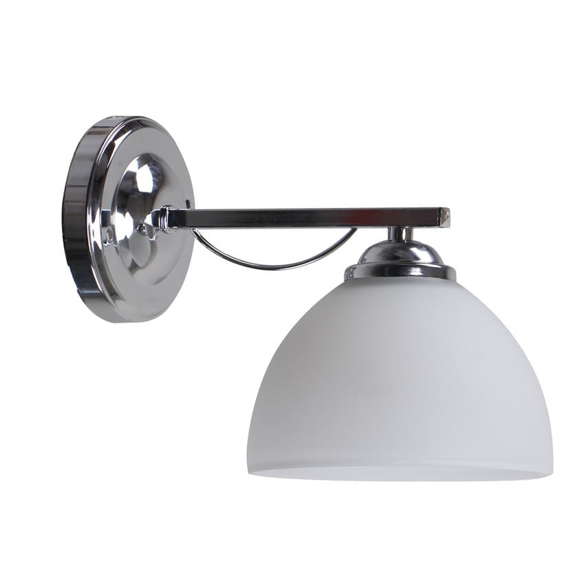 Nástenná lampa Filona Lamp Chróm 1X40 E27 Biele tienidlo 1
