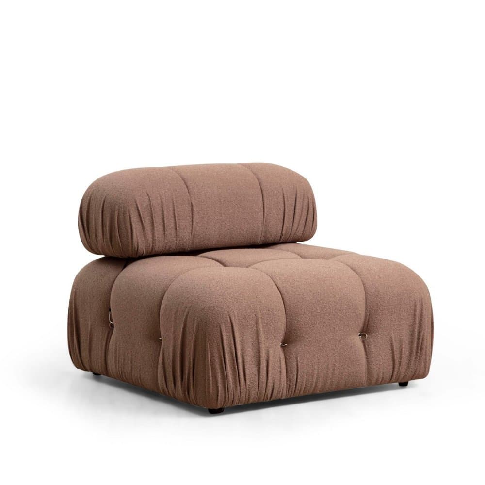 Kreslo / Jednomiestna pohovka Bubble O1 - Brown Bouclette 1
