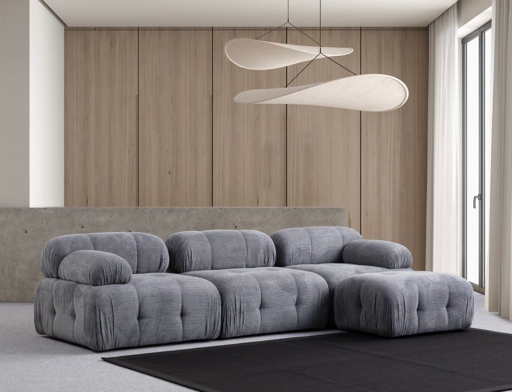 Rohová sedacia súprava / Rohová pohovka Petite 3 - Grey 1