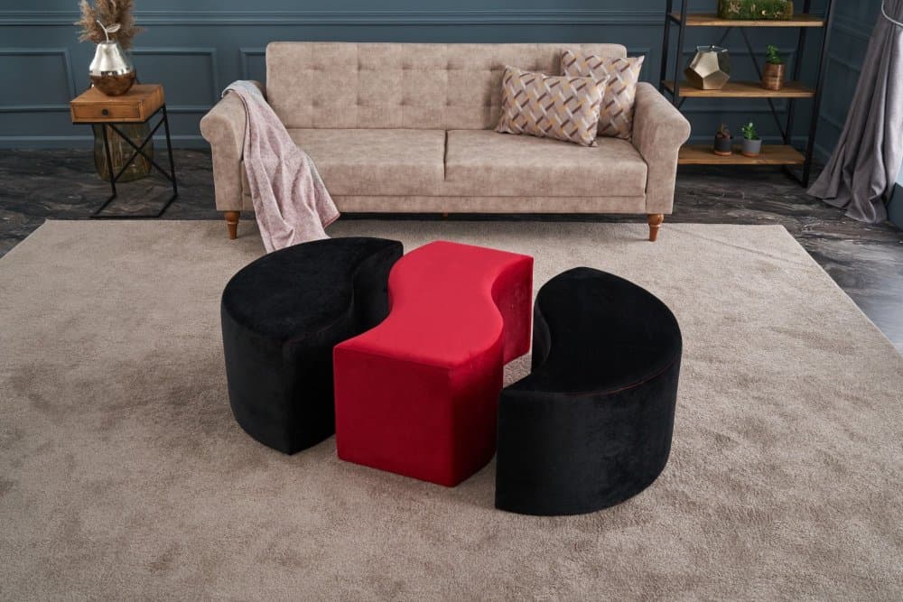 Puf Alya Puf - Black, Red