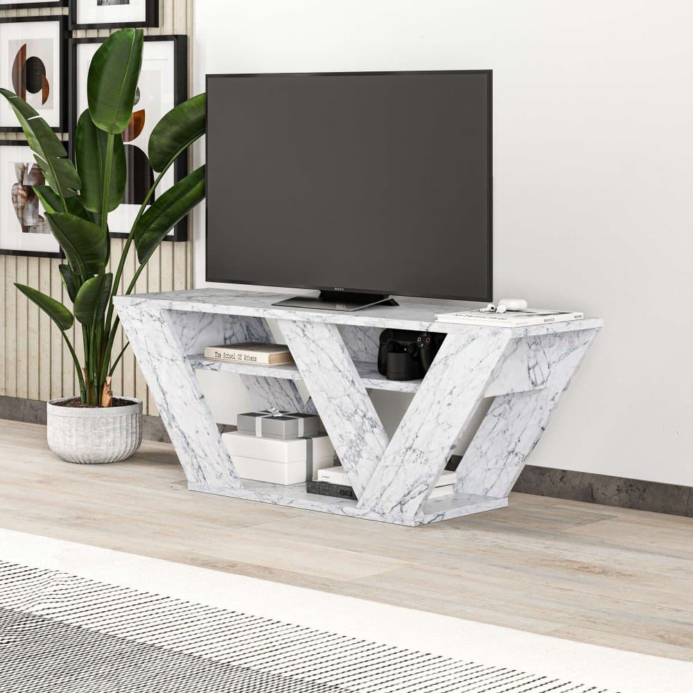 TV stolík Pipralla - Carrara Marble 1