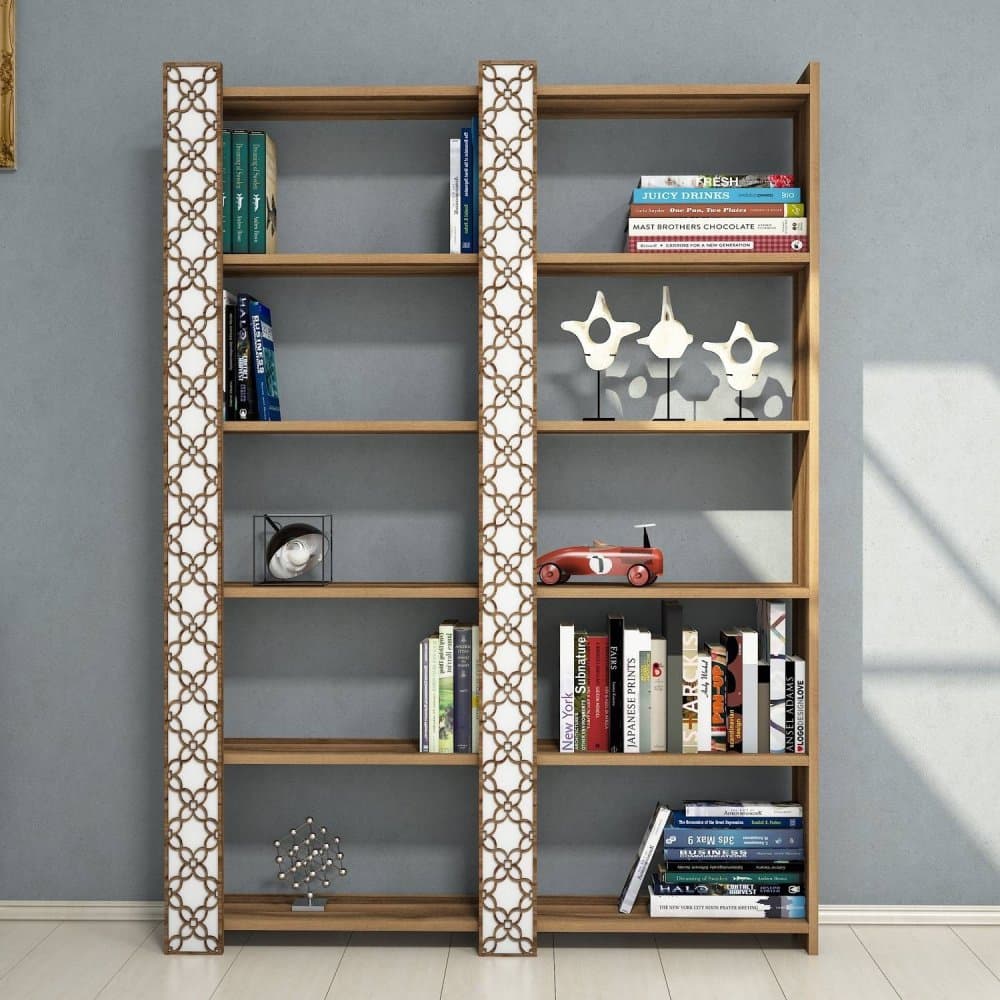 Knižnica City 2 - Walnut, White
