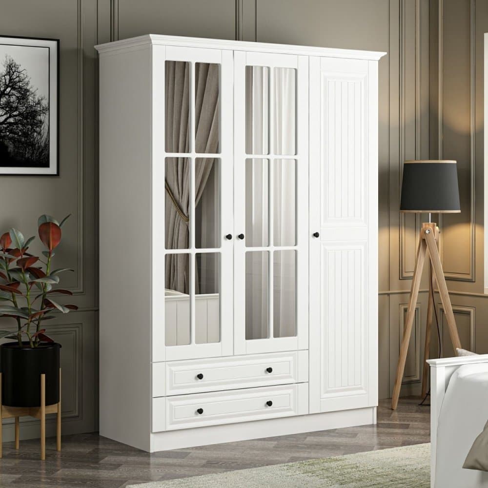 Šatníková skriňa Kale 3 Mebran Kapak 190 - White 1