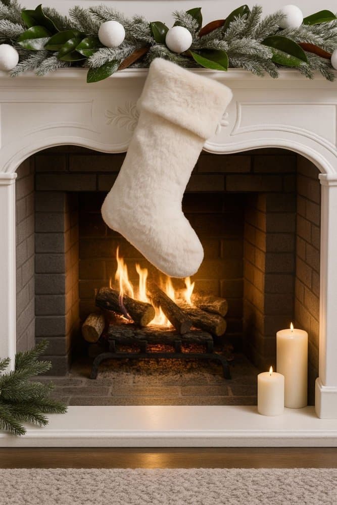 Christmas Stocking Pelush - White 1