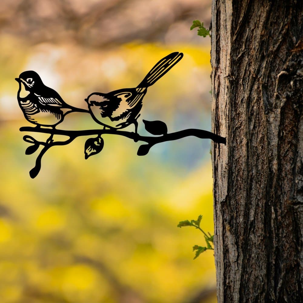 Záhradná dekorácia Bird On The Branch 04 - Black 1
