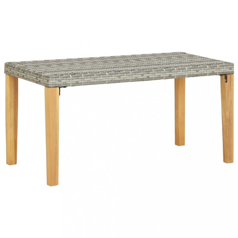 Záhradná lavica 120 cm polyratan / akácie Dekorhome 1