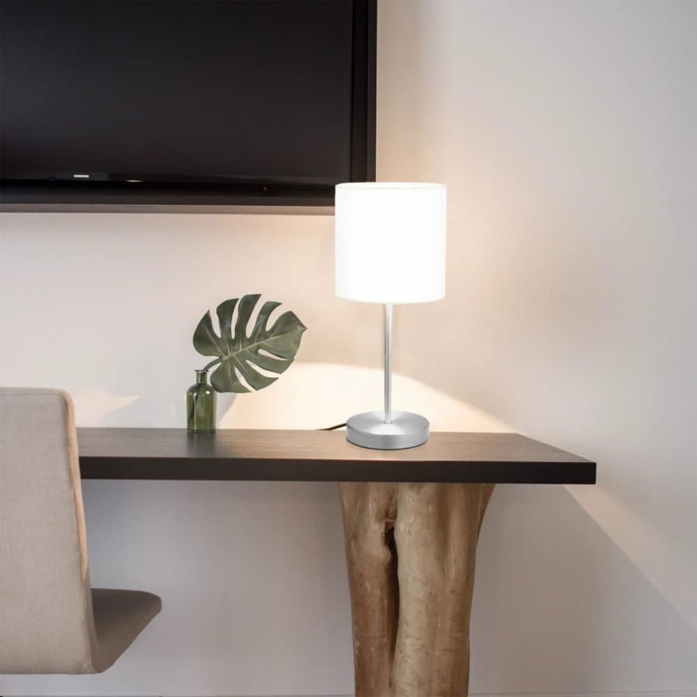 Stolná lampa 2 ks biela / strieborná Dekorhome 1