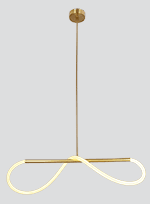 Závesná lampa SUPREME 80cm zlatá 18W LED 3000K biela