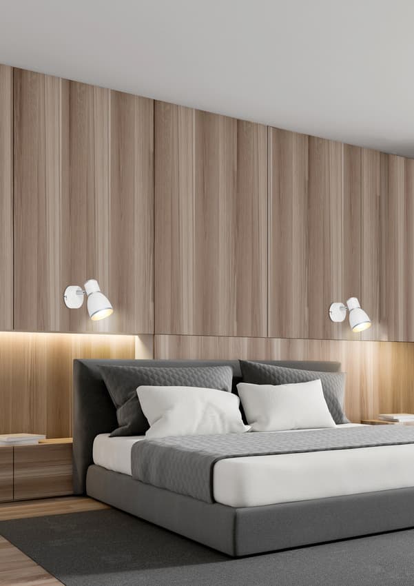 Nástenná lampa 1xE14 biela+chróm FIDO