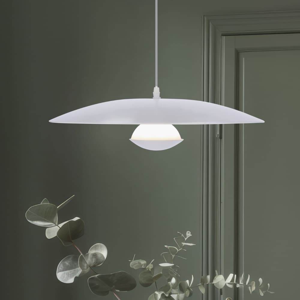 Závesná lampa biela LED 48cm Lund Ledea 1