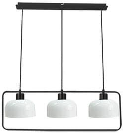 Závesná lampa Zodiac čierna 3x40W E27 biele tienidlo