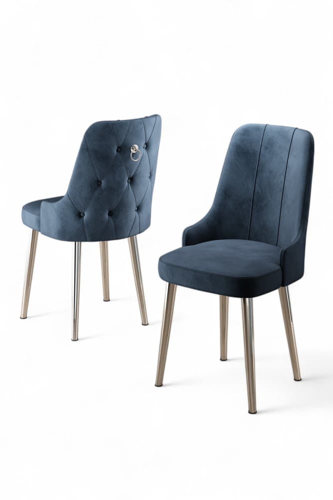 Súprava stoličiek (4 kusy) Newa - Anthracite, Chrome