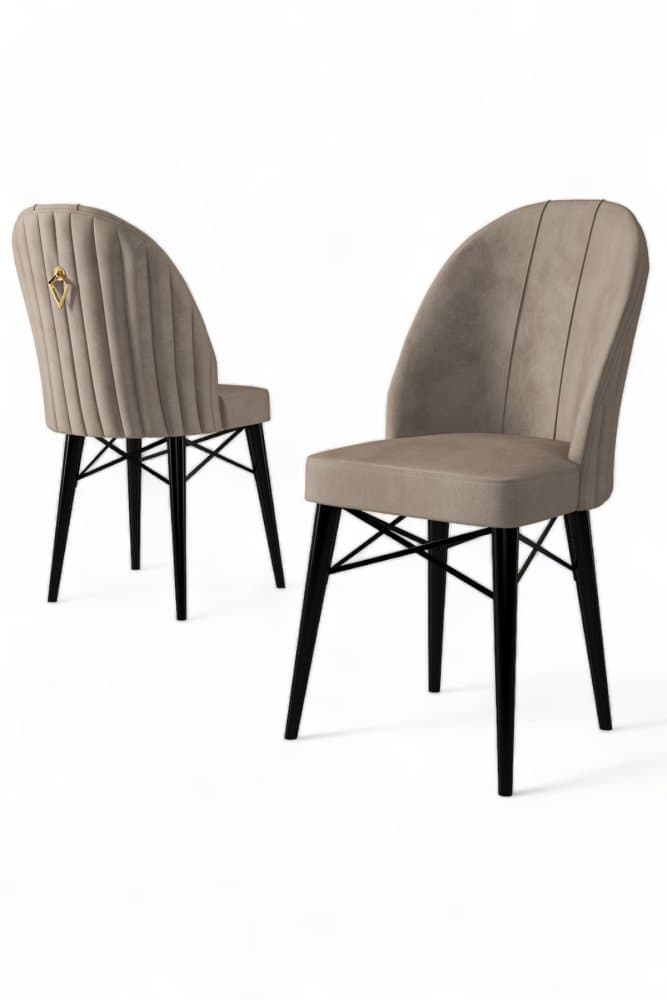 Súprava stoličiek (6 kusov) Ritim - Cappuccino, Black 1