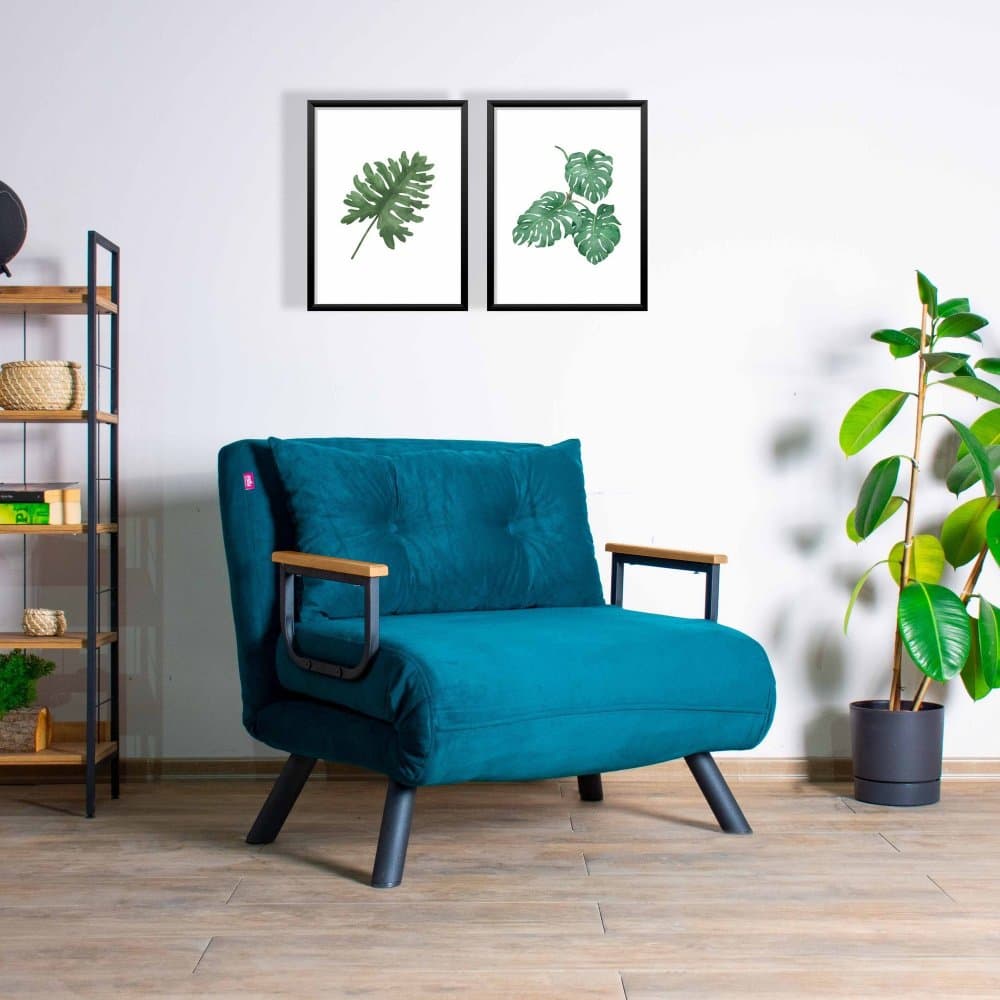 Rozkladacie kreslo Sando Single - Petrol Green 1