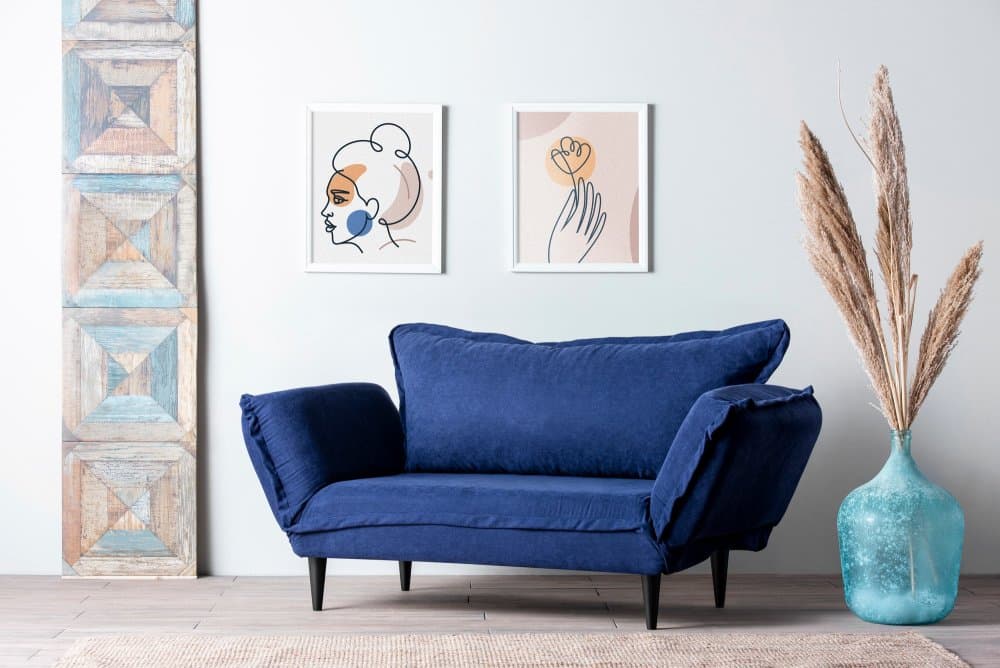 Dvojmiestna rozkladacia pohovka Vino Daybed - Navy Blue \GR125\01
