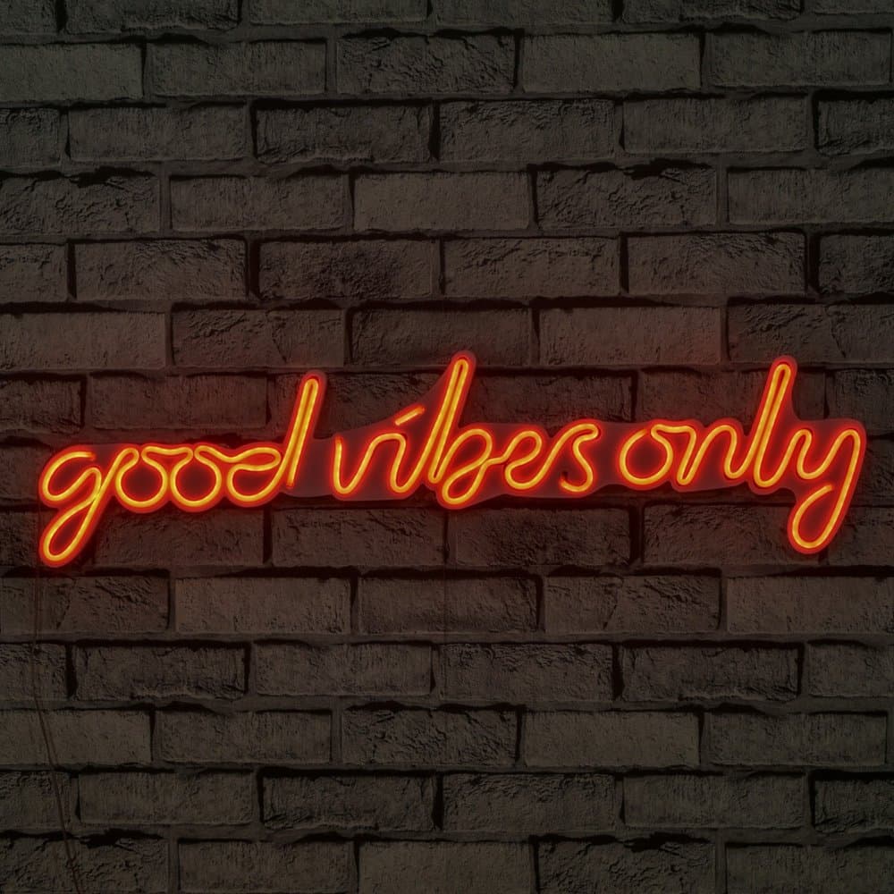 Dekoratívne plastové LED osvetlenie Good Vibes Only - Red 1