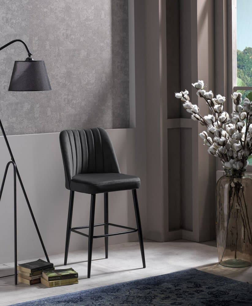 Bar Stool Set (2 Pieces) Vento - Anthracite 1