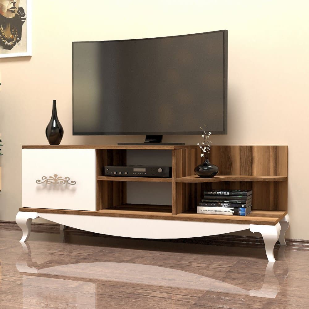 TV stolík Sultan - Walnut, White 1