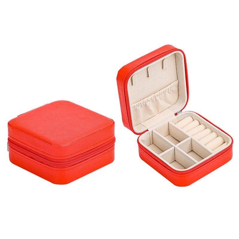 PU Leather Jewellery Box Red 1