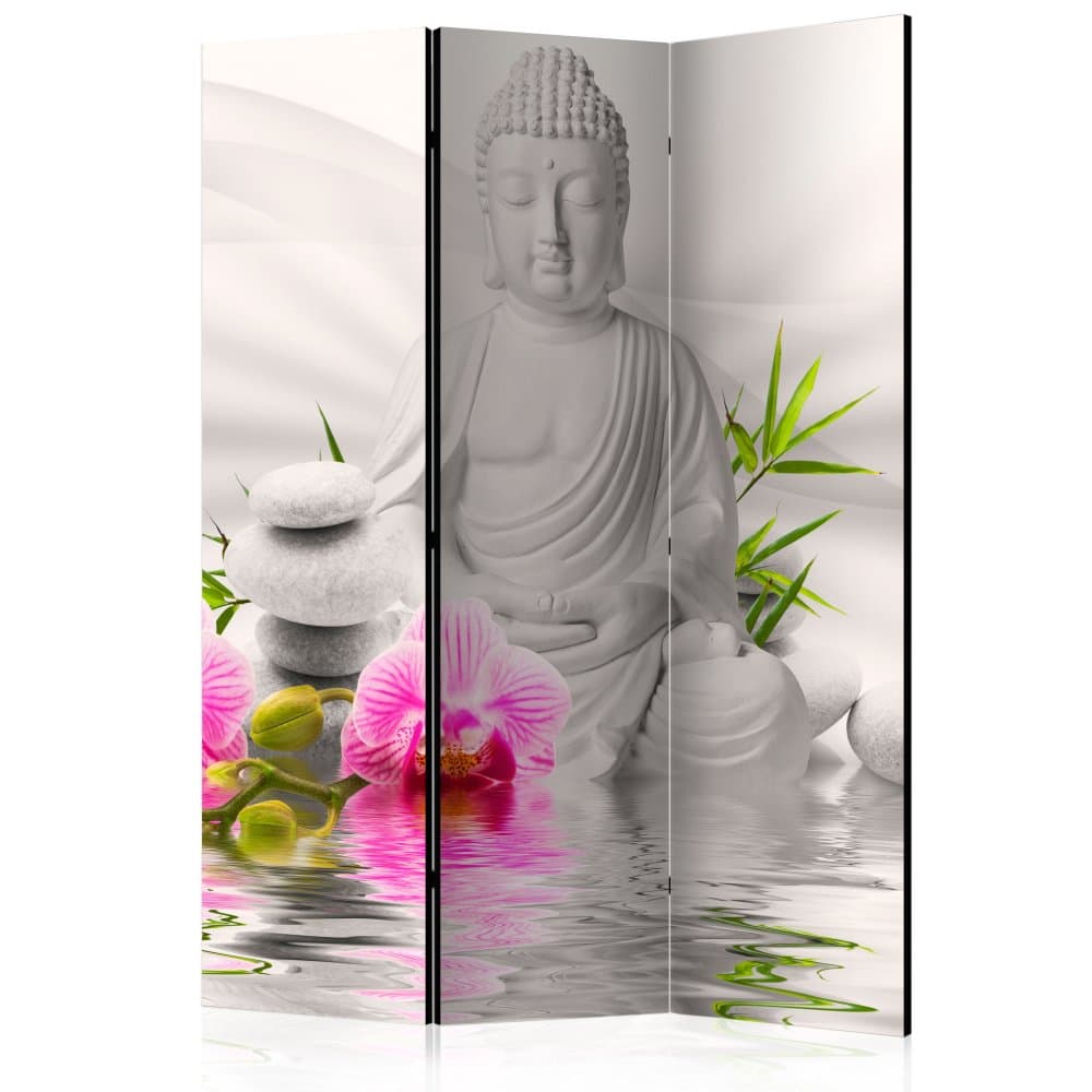 Paraván Buddha and Orchids Dekorhome 1
