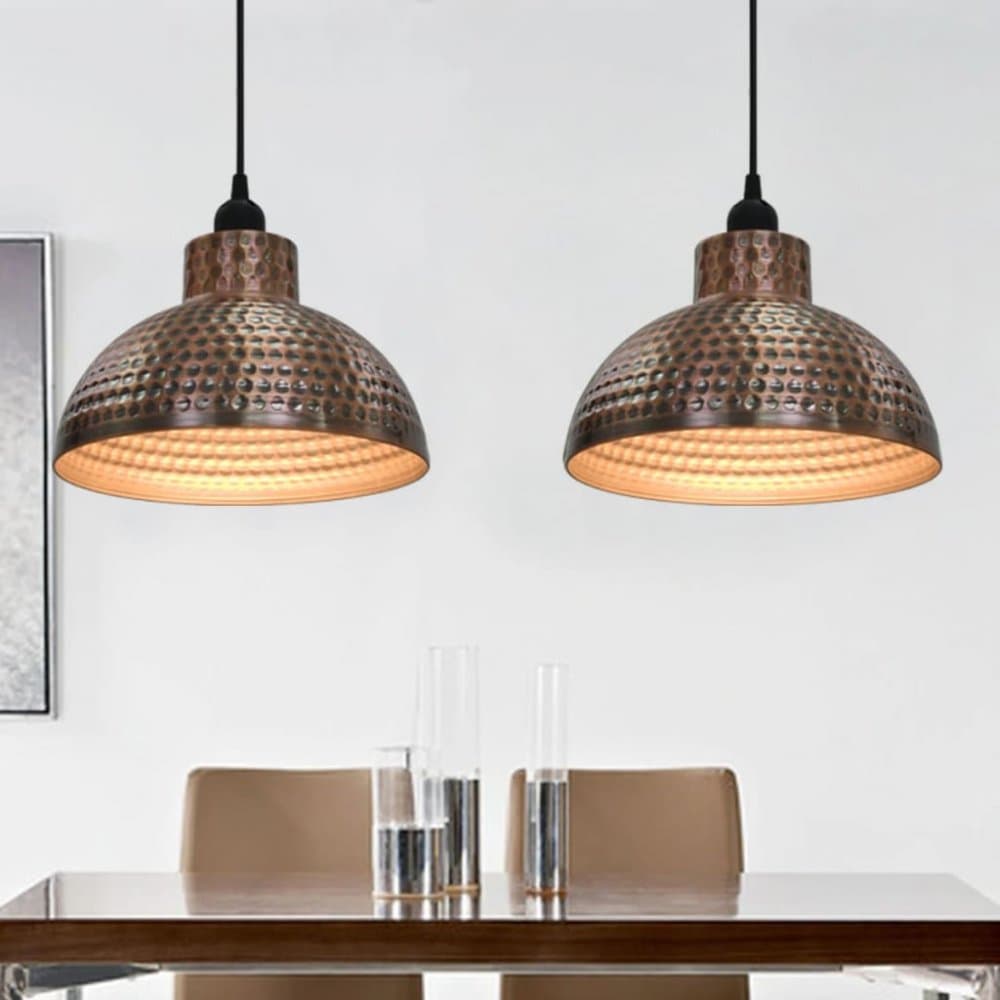 Závesná lampa 2 ks medená Dekorhome 1