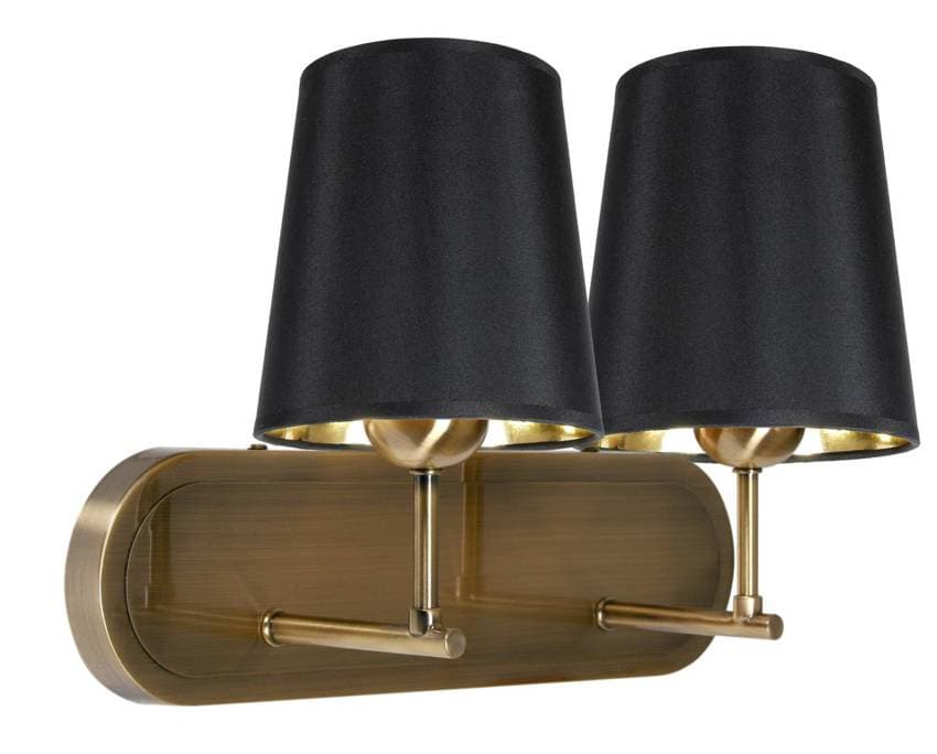 Dvojitá nástenná lampa Milonga čierna/patina 1