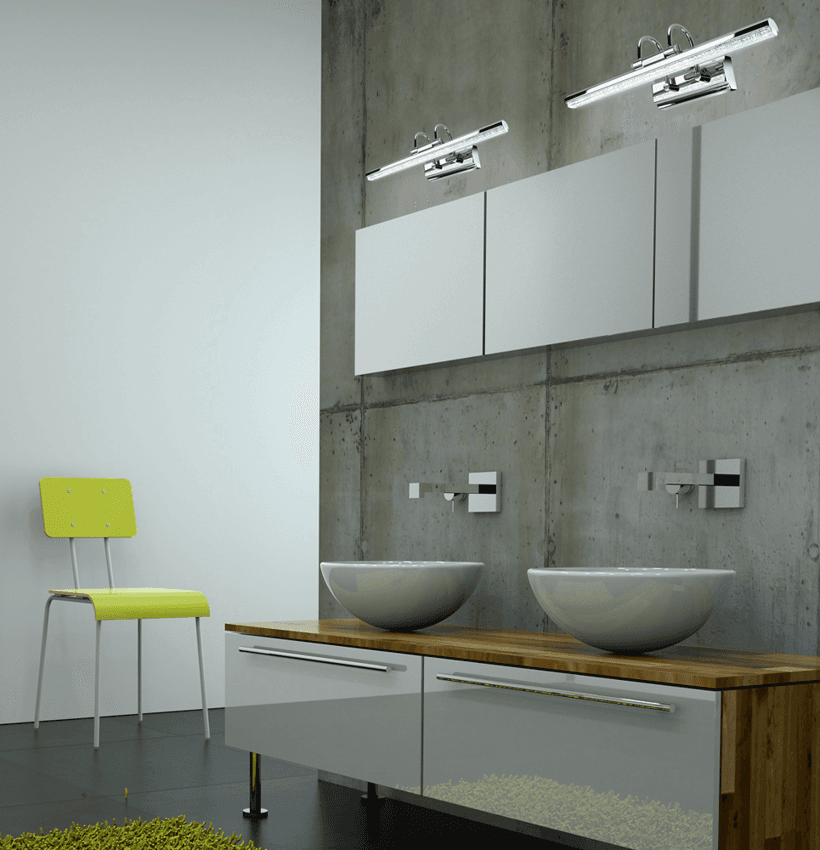 Nástenná lampa do kúpeľne chrómová LED 7W 6500K nastaviteľná Gizel 1