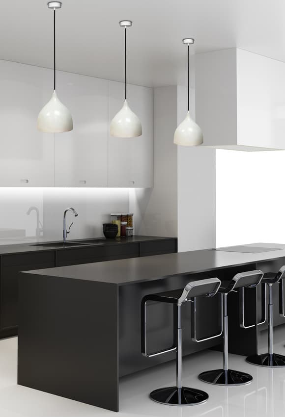 Závesná lampa Ystad 220mm LEDEA E27 40W kovová biela 1