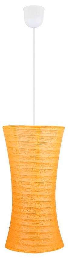 Oranžová papierová závesná lampa, nastaviteľná, 60W E27 Tai