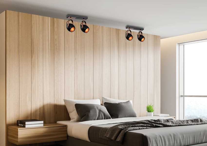 Čierno-medená nastaviteľná bodová lampa E14 2x40W Anica 1