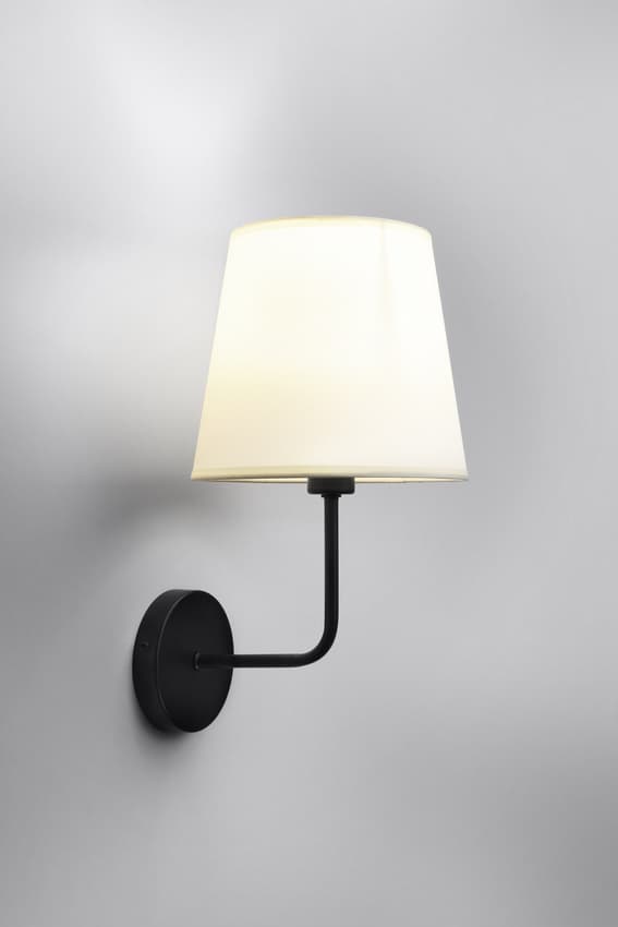 Nástenná lampa Pasteri matná čierna a béžová 1