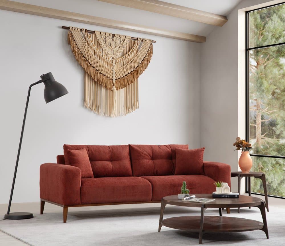 Trojmiestna rozkladacia pohovka Sinor 3 Seater - Tile Red 1