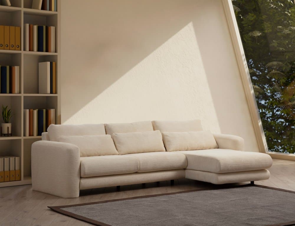Rohová sedacia súprava / Rohová pohovka Lily Corner Right Beige 1