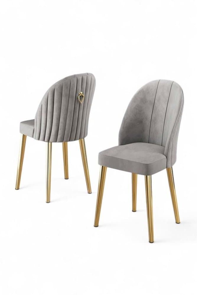 Súprava stoličiek (4 kusy) Mara - Grey, Gold 1