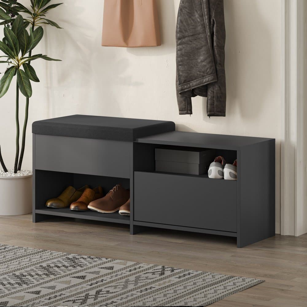 Skrinka na topánky / Botník Filux Bench - Anthracite 1