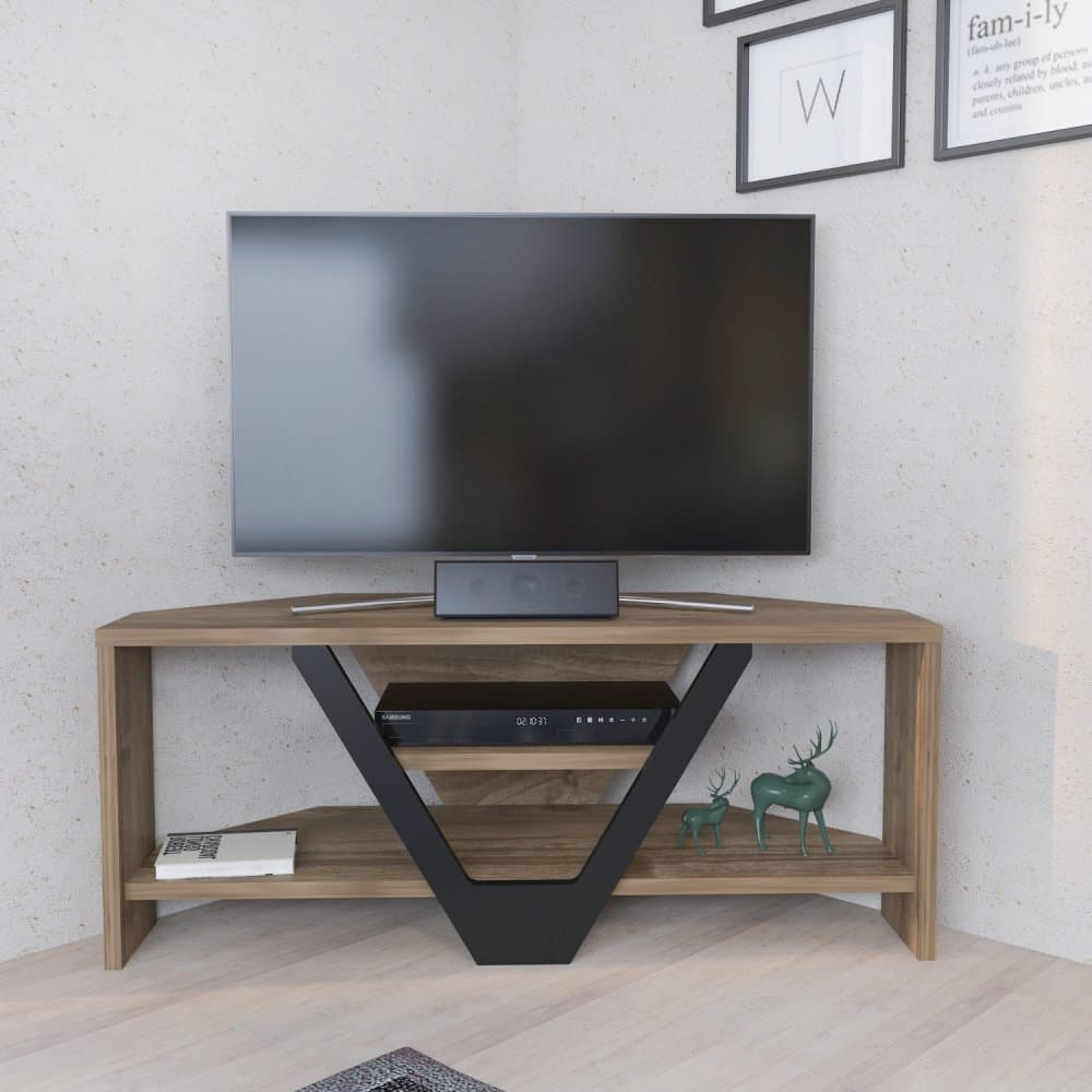 TV stolík Karin - Walnut, Black 1