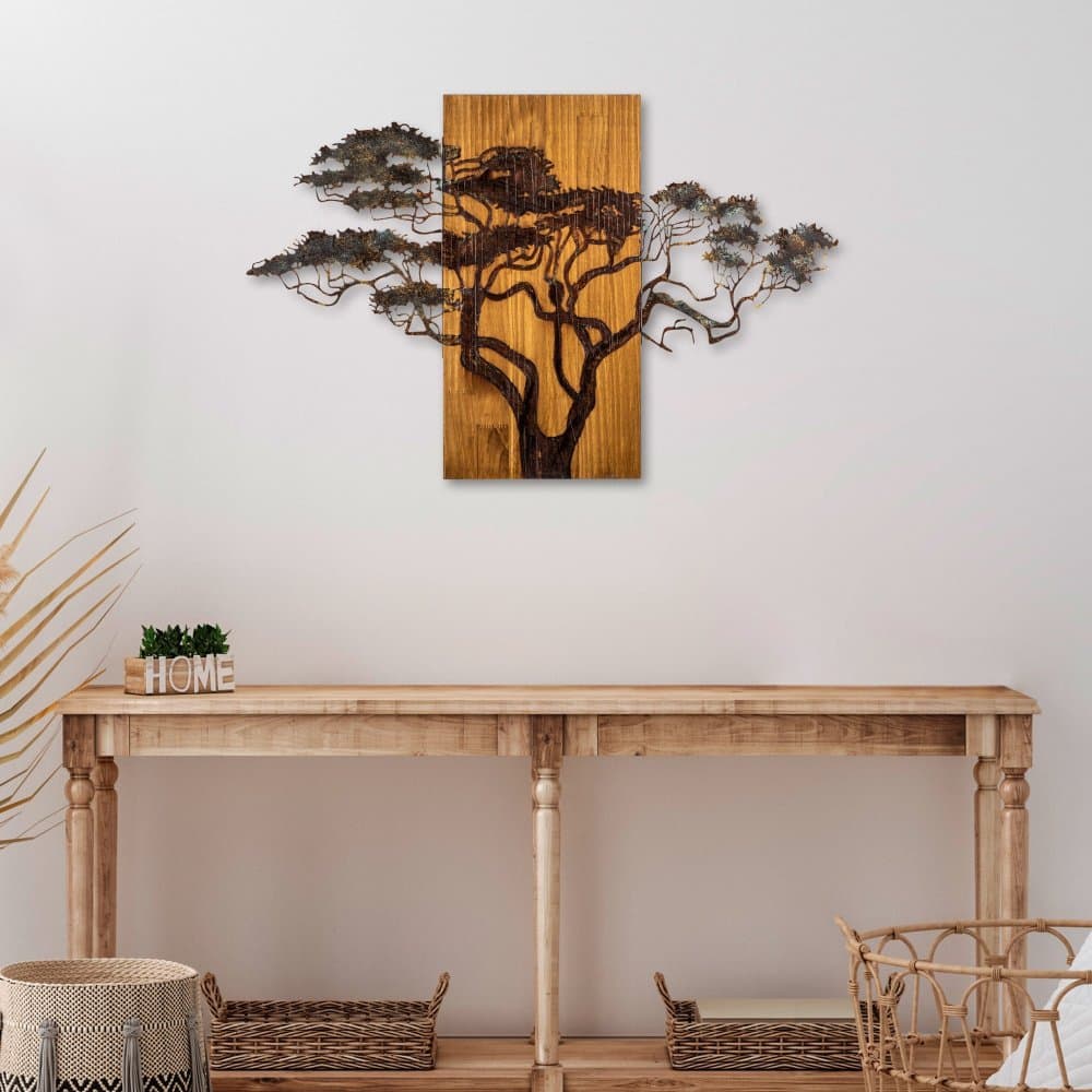 Dekoratívny drevený doplnok na stenu Acacia Tree - 387-A 1