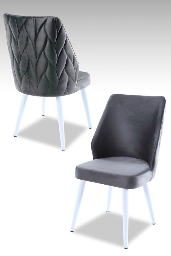 Súprava stoličiek (2 kusy) Pufi - Grey, White 1