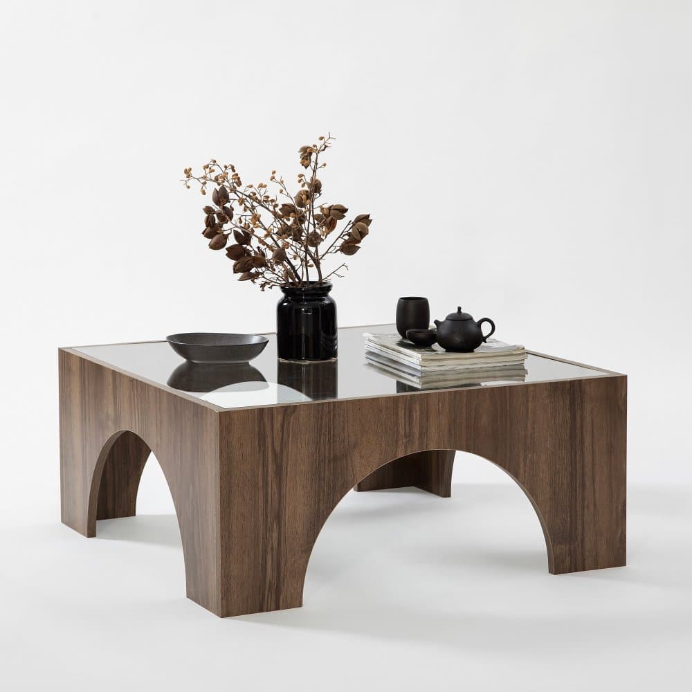 Konferenčný stolík Seine - Transparent, Walnut 1