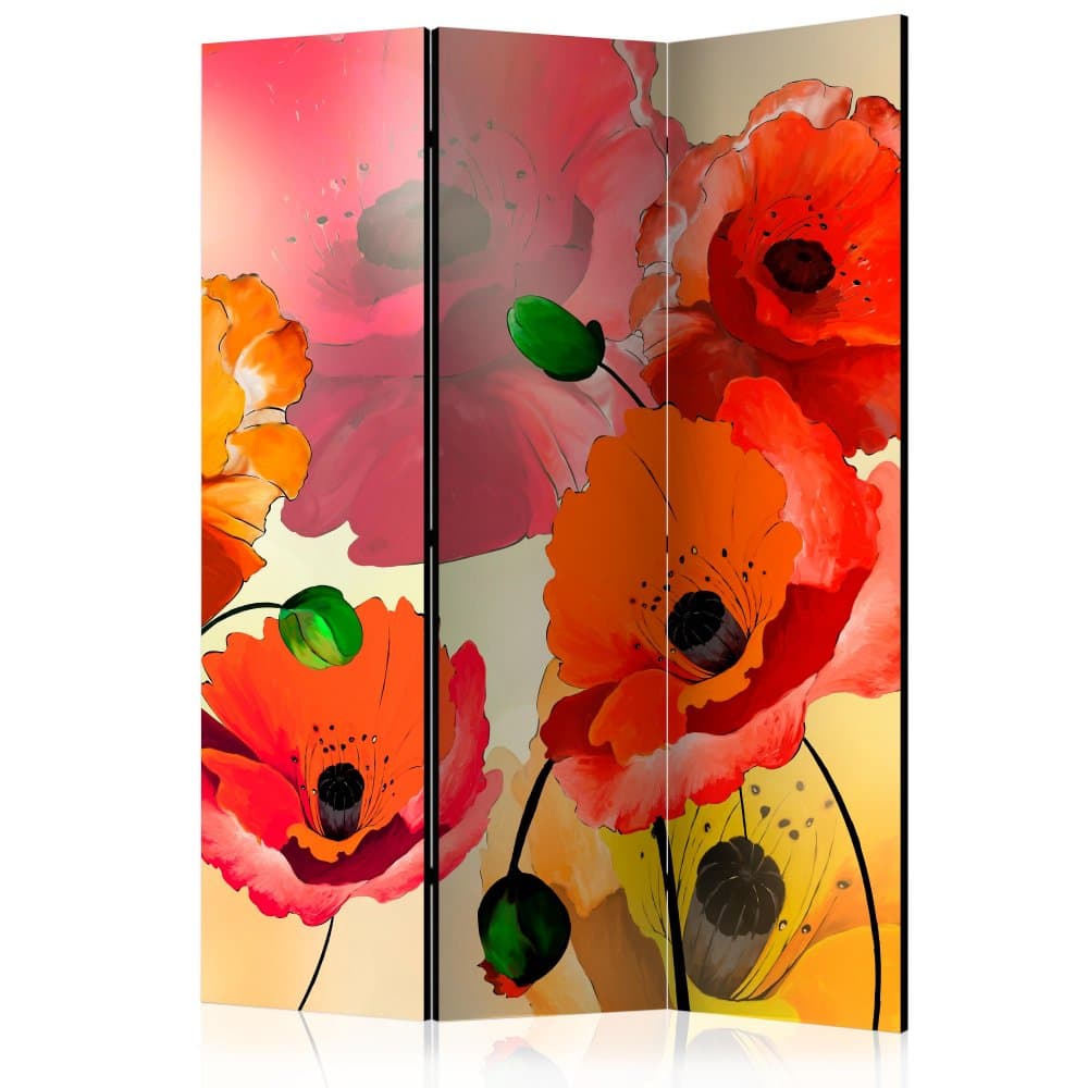 Paraván Velvet poppies Dekorhome 1
