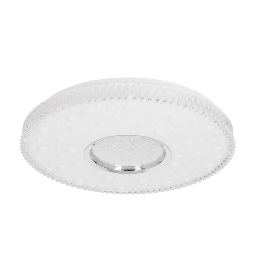 Stropné svietidlo BUBBLES, plafón, 40 cm, 24 W, LED, 4000 K, tienidlo biele+chróm 1
