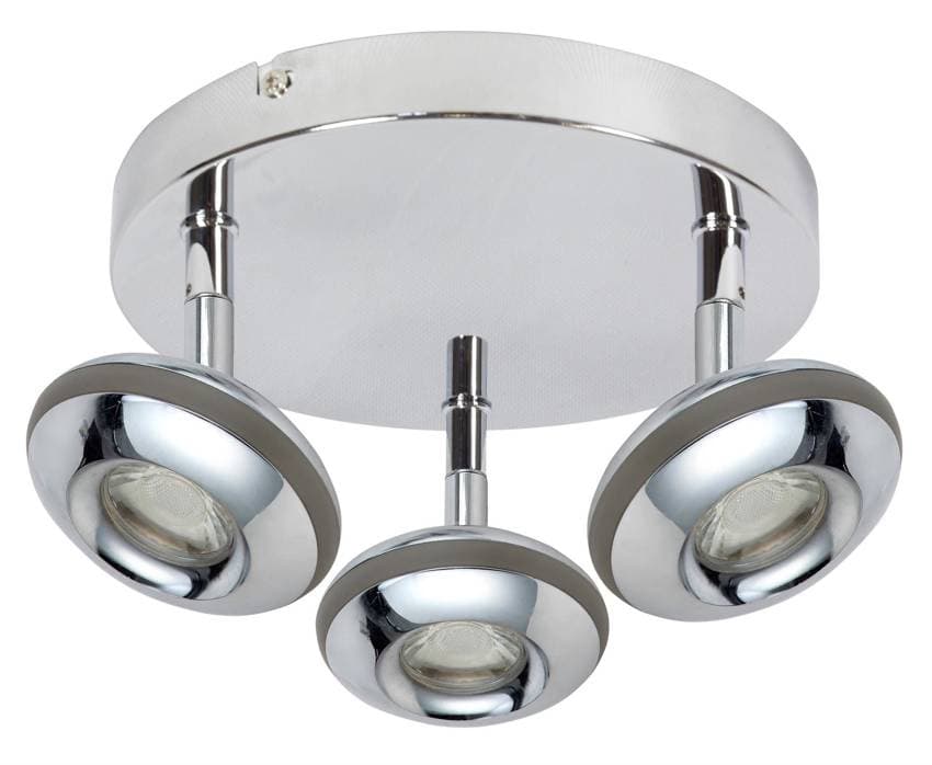 LED stropné svietidlo 3x6W 26cm SKIPPER LED COB STROPNÉ SVIETIDLO OKRÚHLA HLAVICA S CHROMOVÝM KĹBOM