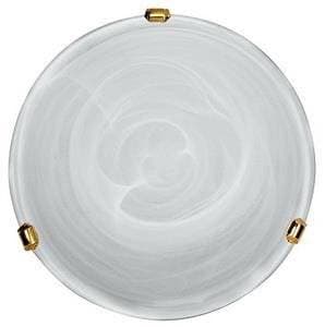 Stropná lampa Duna, biely stropný mosadzný držiak 1